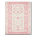 Blush Pink Floral Vintage Rug(Pink)