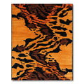 Bold Abstract Orange-Brown Rug(Brown)