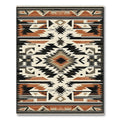 Bold Earthy Geometric Tribal Rug(Beige)