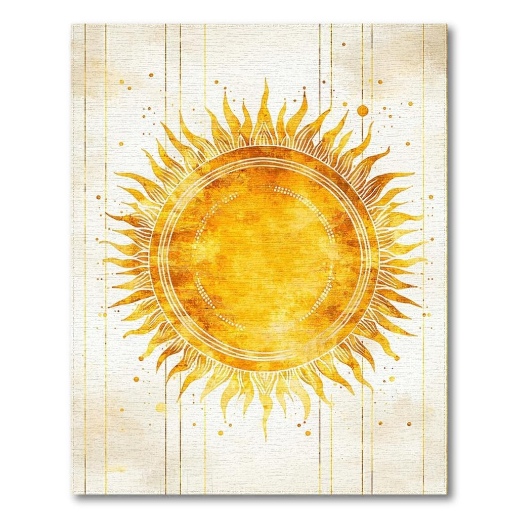 Bright Golden Sunburst Rug(Gold)