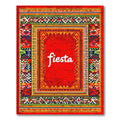 Bright Red Tribal Fiesta Rug(Red)