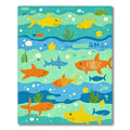 Bright Underwater Playful Rug(Blue)