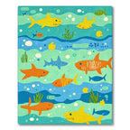 Bright Underwater Playful Rug(Blue)