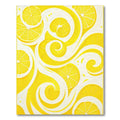 Bright Yellow Lemon Swirl Cheerful Rug