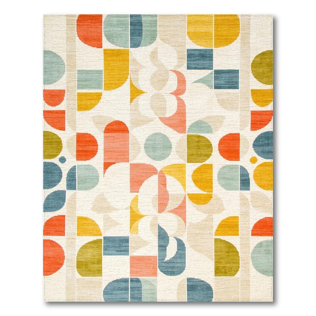 Cheerful Geometric Bright Rug