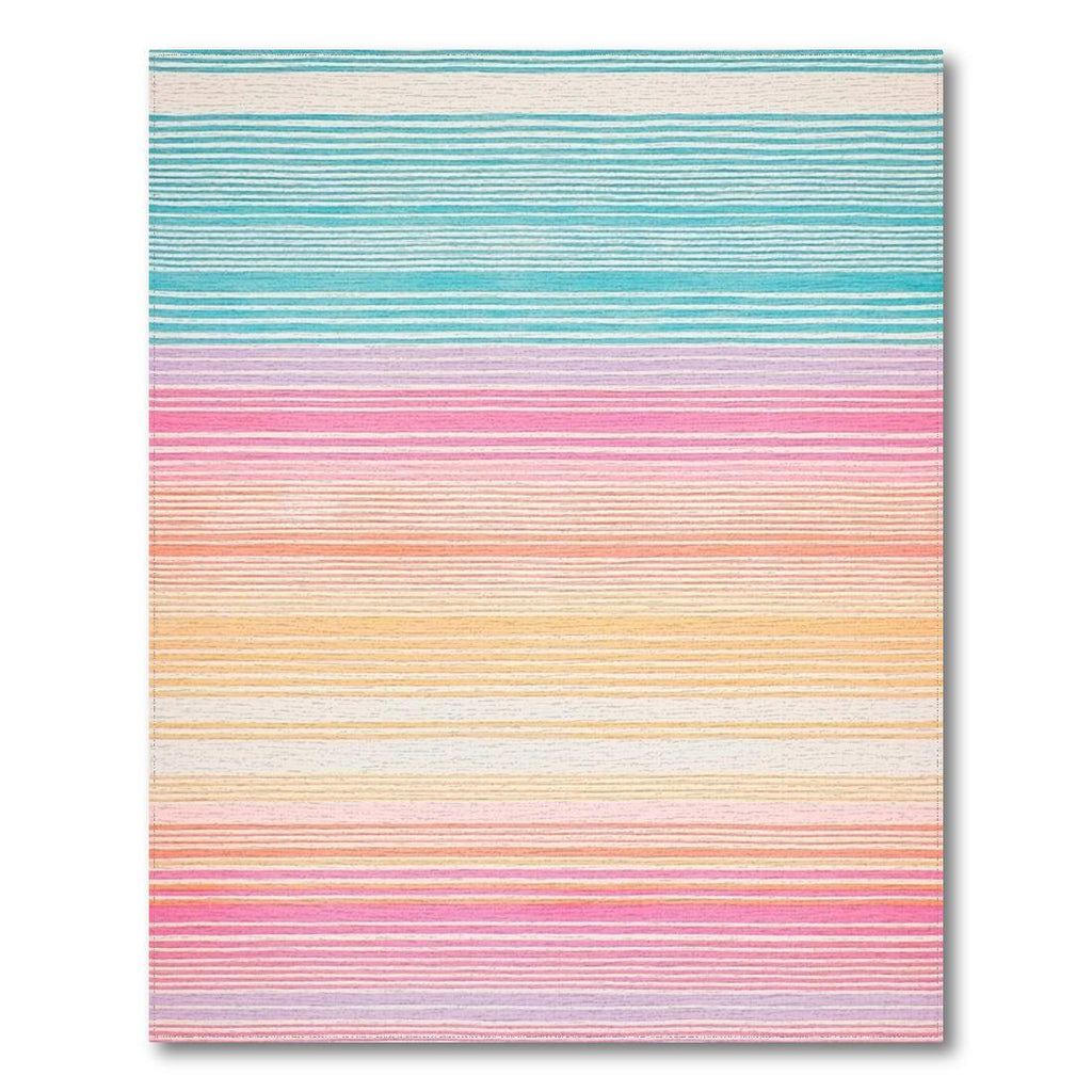 Cheerful Pastel Striped Rug