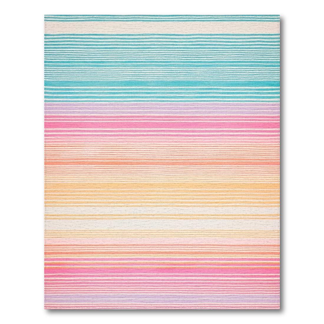 Cheerful Pastel Striped Rug