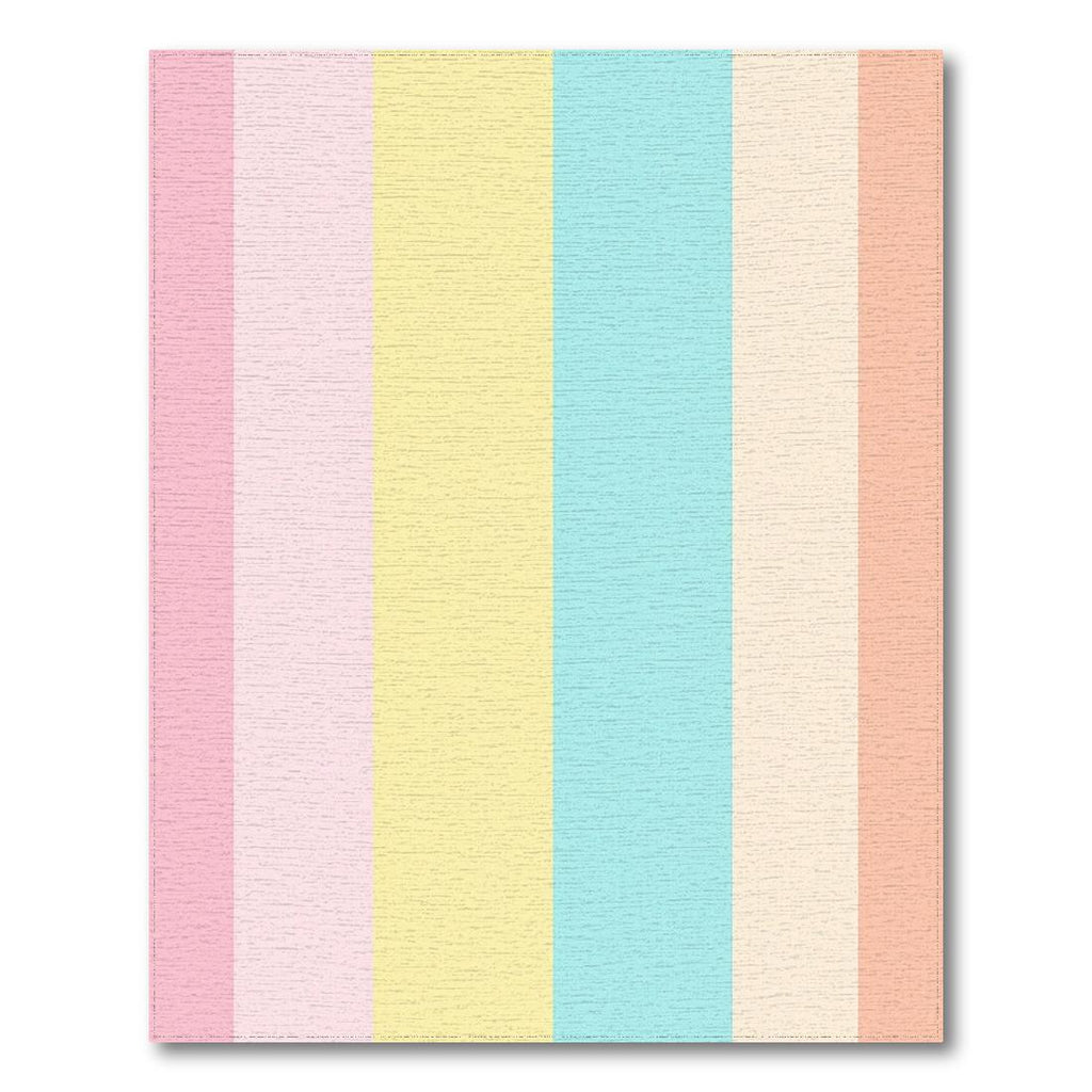 Cheerful Pastel Vertical Stripes Rug(Pink)