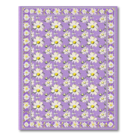 Cheerful Purple Daisy Print Rug(Purple)