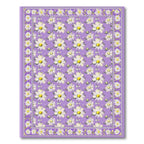 Cheerful Purple Daisy Print Rug(Purple)