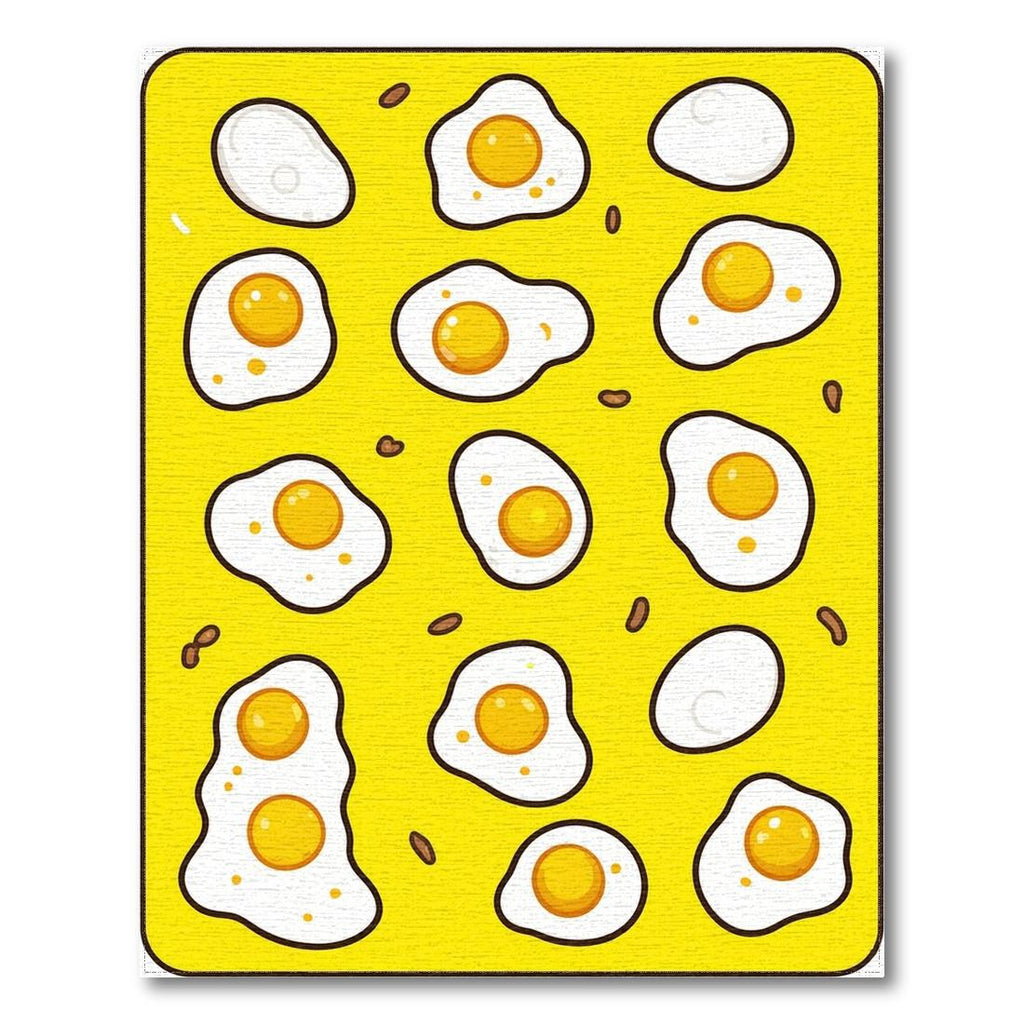 Cheerful Yellow Egg Pattern Rug(Yellow)
