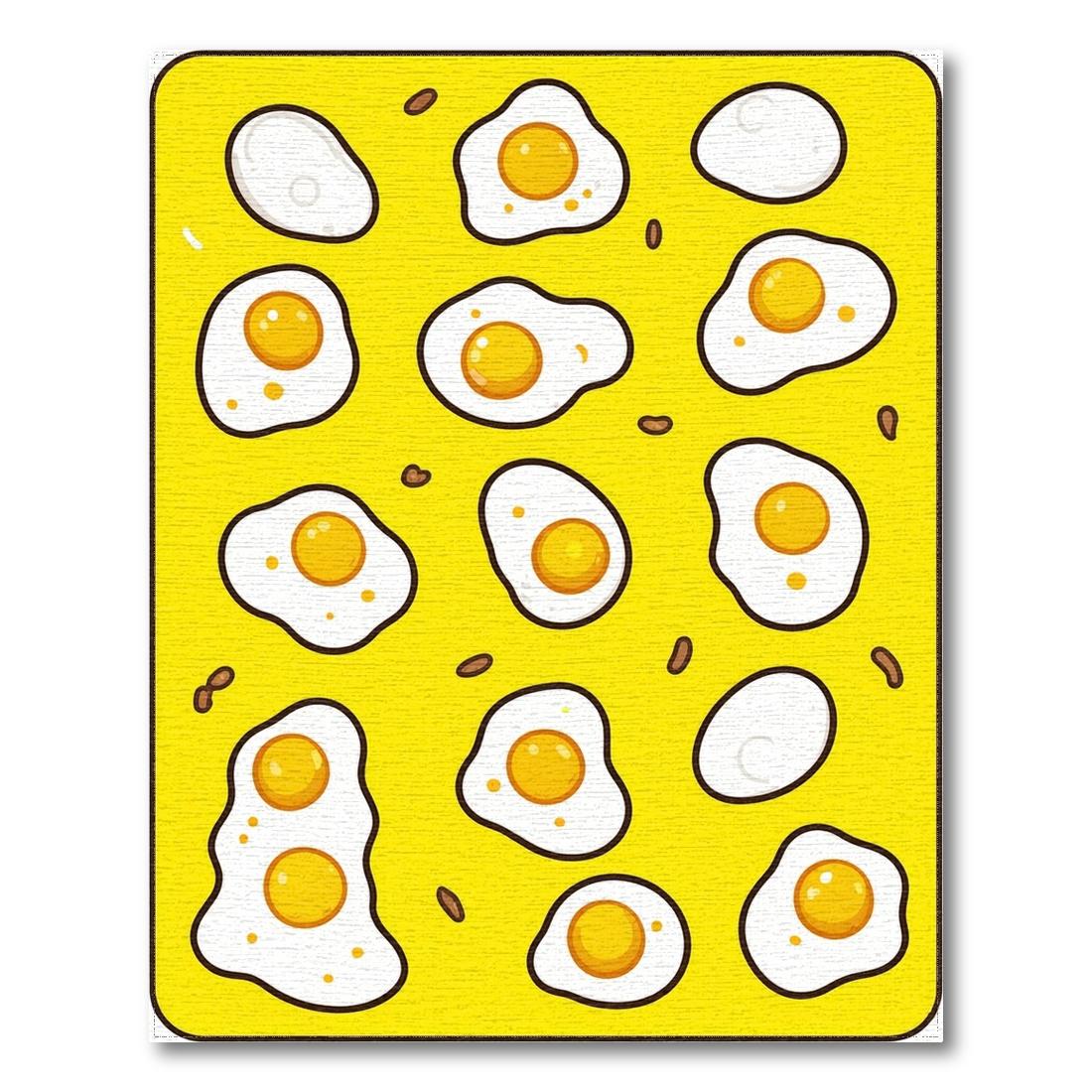 Cheerful Yellow Egg Pattern Rug(Yellow)
