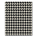 Classic Black White Houndstooth Rug(Black)