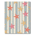 Coastal Starfish Striped Rug(Beige)