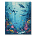 Colorful Underwater Adventure Rug(Blue)