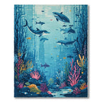 Colorful Underwater Adventure Rug(Blue)