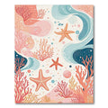 Coral-Teal Underwater Cheerful Rug