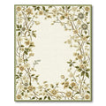 Cream Floral Border Elegant Rug(Beige)