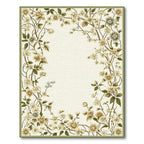 Cream Floral Border Elegant Rug(Beige)