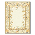 Cream Floral Scroll Elegant Rug(Beige)