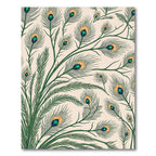 Cream Peacock Feather Vibrant Rug(Ivory)