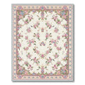Cream Pink Floral Elegant Rug(Pink)