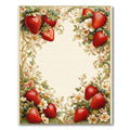 Cream Strawberry Floral Cheerful Rug(White)