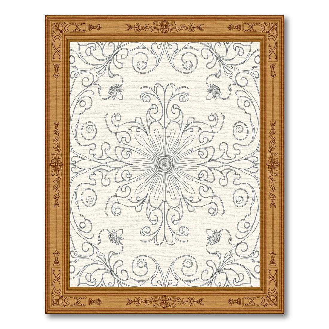 Cream Tan Intricate Refined Rug(Brown)