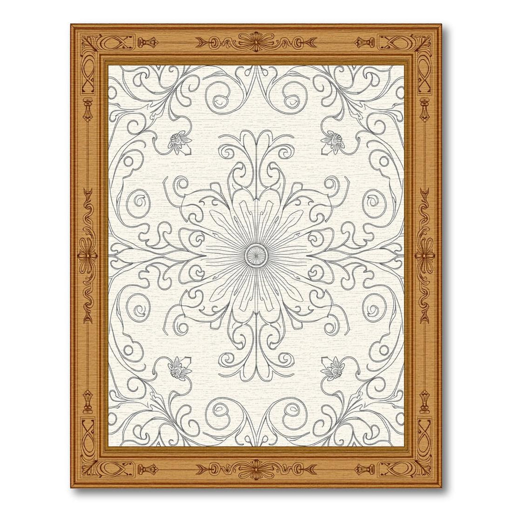 Cream Tan Intricate Refined Rug(Brown)
