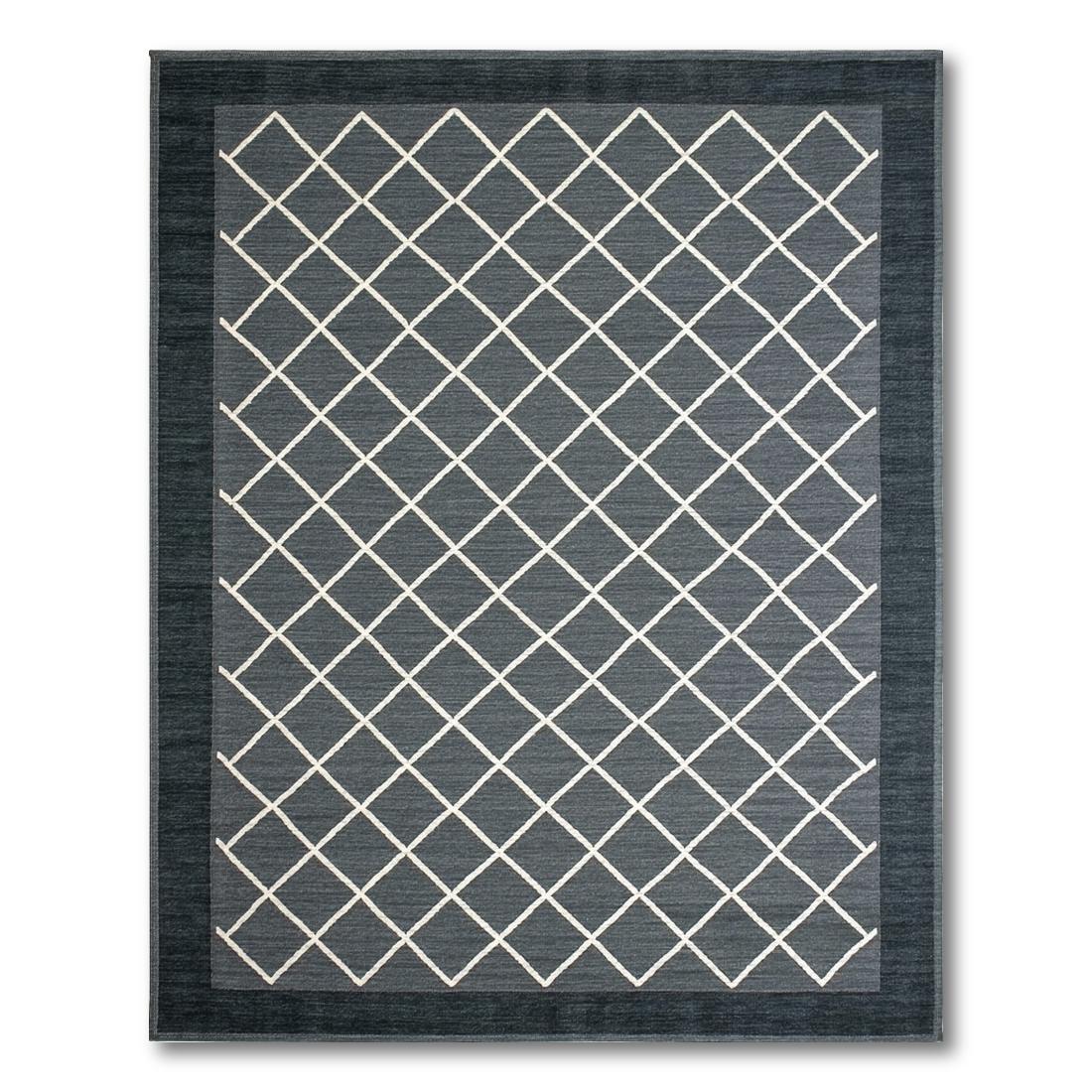 Dark Gray Geometric Modern Rug