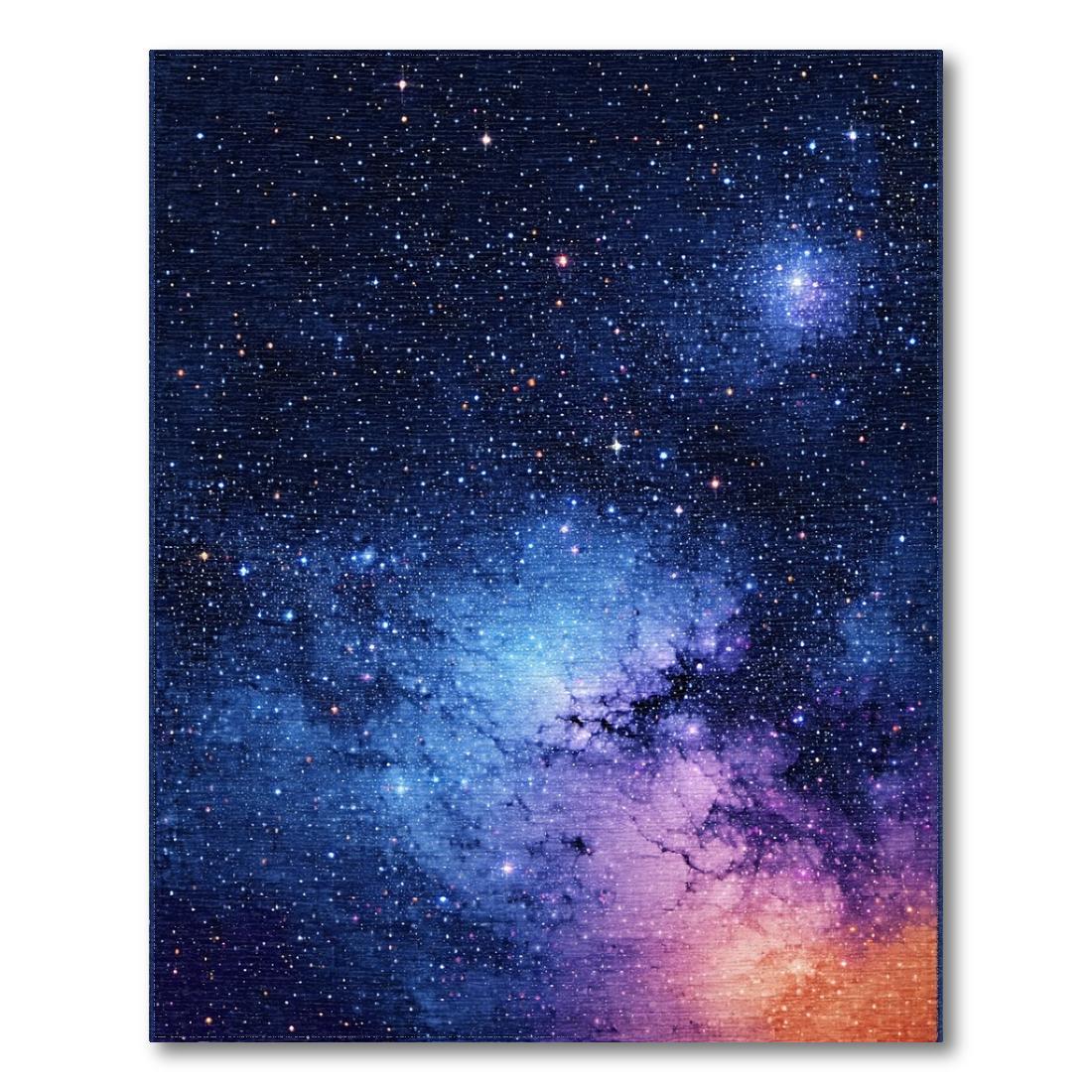 Deep Blue-Purple Starry Dreamy Rug(Blue)