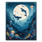 Deep Blue Underwater Dream Rug