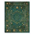 Deep Teal Celestial Mystic Rug(Green)