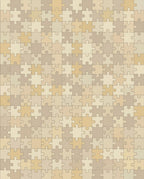 Sandy Beige Puzzle Pieces Area Rug