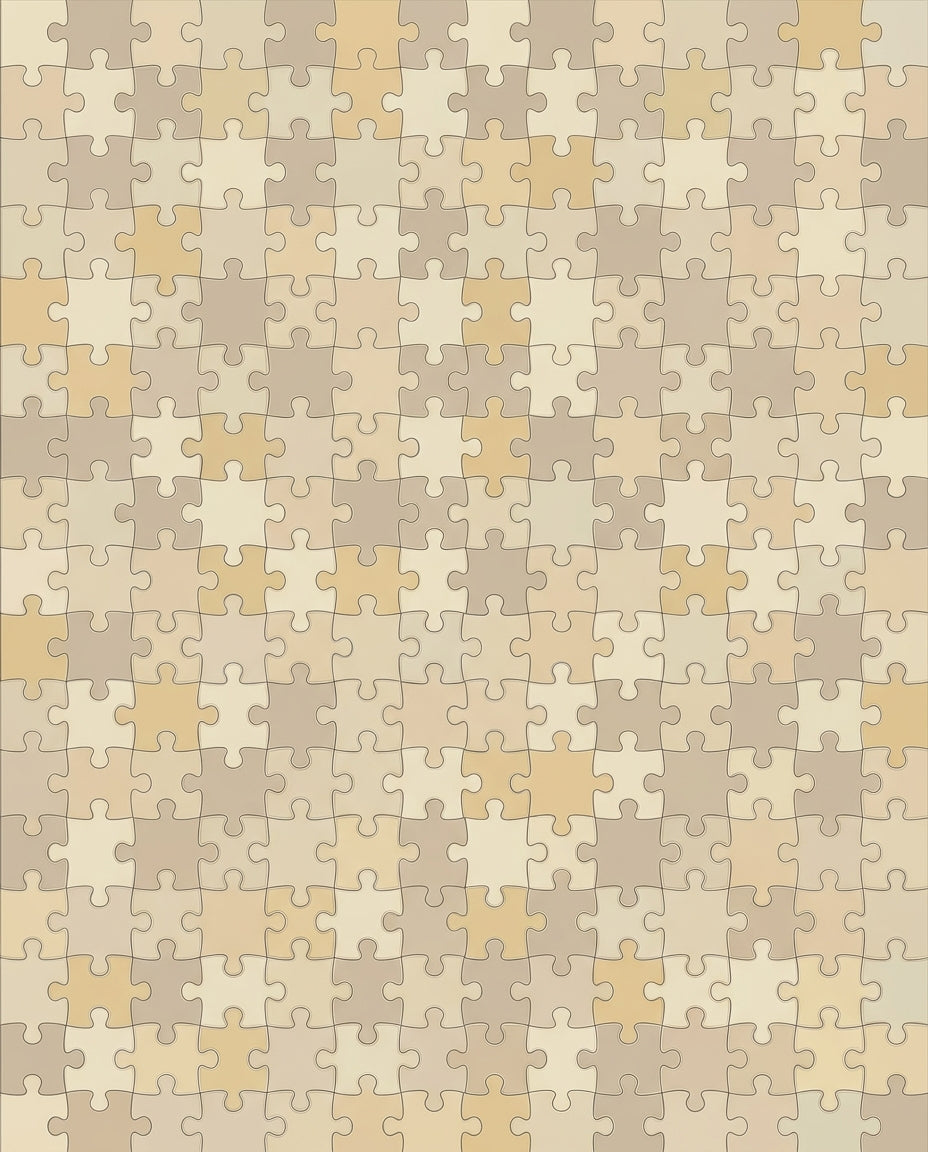 Sandy Beige Puzzle Pieces Area Rug