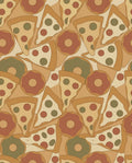 Retro Foodie Slice And Doughnut Collage Rug