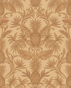 Tuscan Tan Pineapple Botanical Damask Rug
