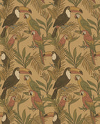 Tropical Toucan Parrot Foliage Rug