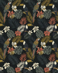Exotic Macaws Toucans Tropical Foliage Rug