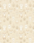 Cute Woodland Friends and Foliage Background Rug