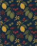 Vintage Lemon Cherry Botanical Garden Rug