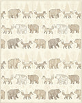 Woodland Bears and Foxes Scandinavian Scene Rug