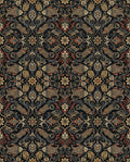 Dark Floral Fish Medallion Rug