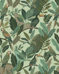 Tropical Parrots and Toucans Foliage Rug