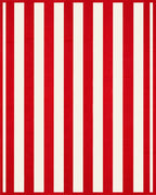 Bold Crimson and White Striped Rug