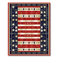 Distressed Patriotic Stars & Stripes Rug(Red)