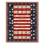 Distressed Patriotic Stars & Stripes Rug(Red)