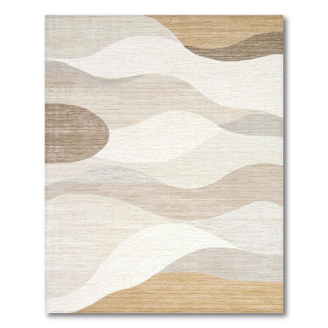 Earth-Toned Flowing Serene Rug