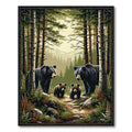 Earthy Forest Wildlife Serene Rug(Brown)