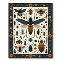 Earthy Insect Floral Whimsical Rug(Gold)